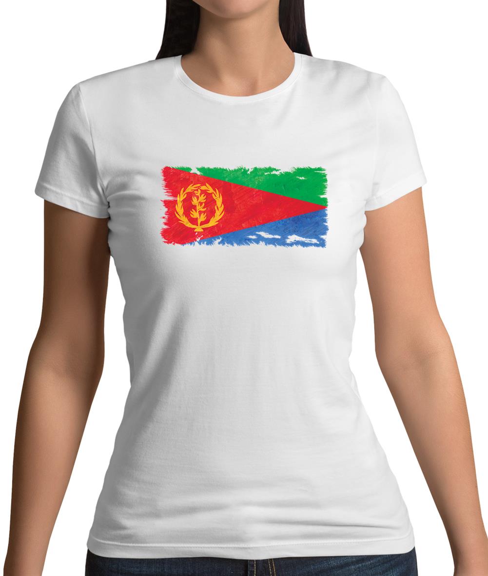 Eritrea Grunge Style Flag Womens T-Shirt Eritrea Grunge Style Flag Womens T-Shirt