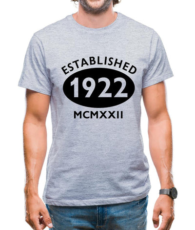 Established 1922 Roman Numerals Mens T-Shirt