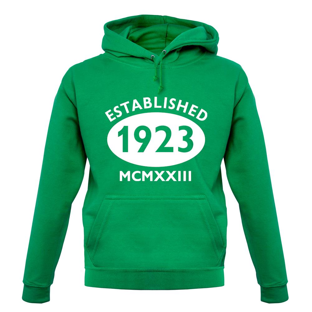 Established 1923 Roman Numerals unisex hoodie Established 1923 Roman Numerals unisex hoodie