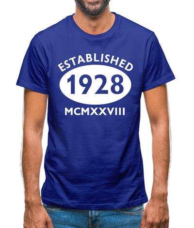 Established 1928 Roman Numerals Mens T-Shirt
