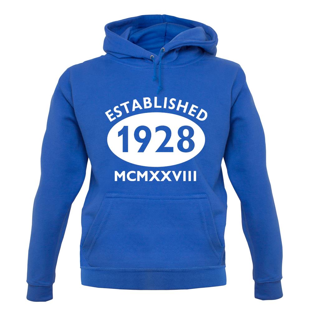Established 1928 Roman Numerals unisex hoodie Established 1928 Roman Numerals unisex hoodie