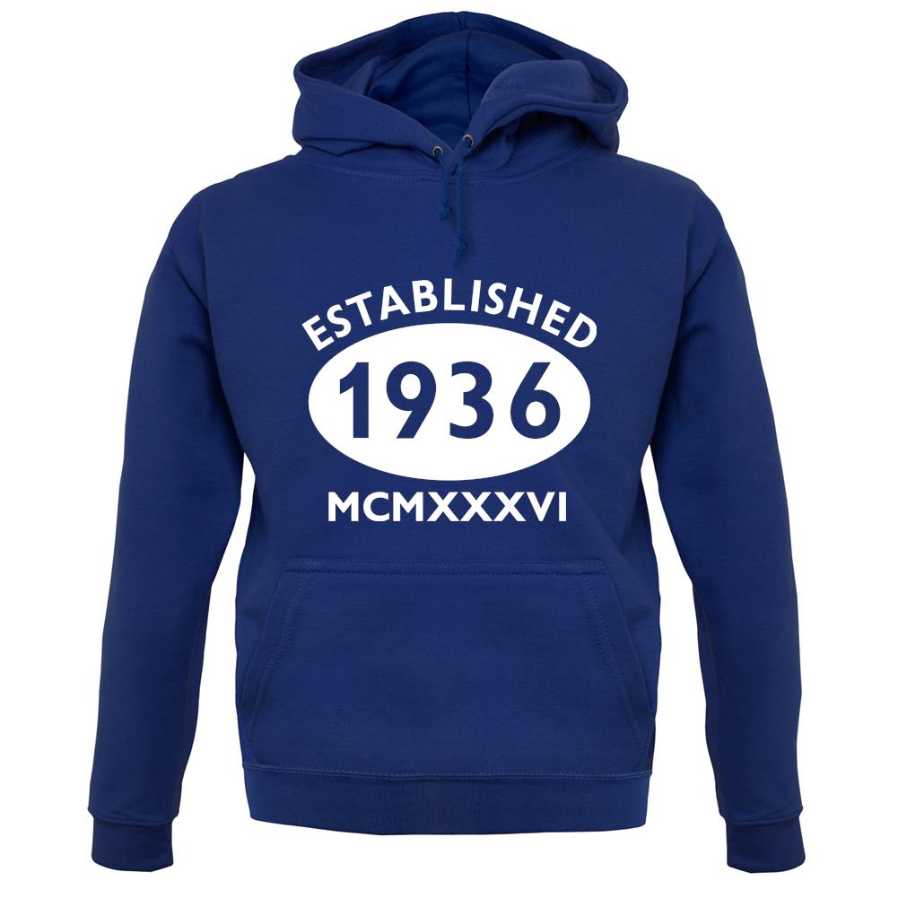 Established 1936 Roman Numerals unisex hoodie Established 1936 Roman Numerals unisex hoodie
