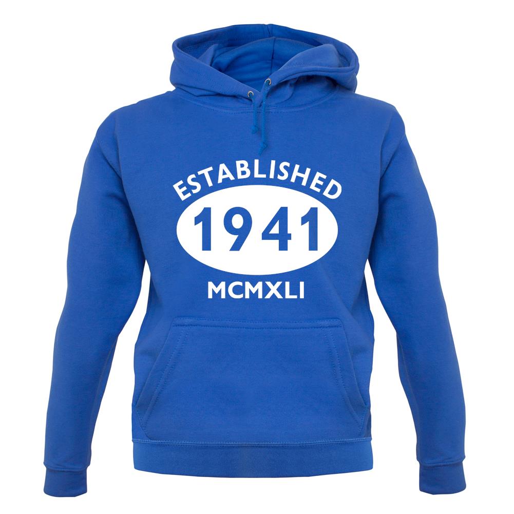 Established 1941 Roman Numerals unisex hoodie Established 1941 Roman Numerals unisex hoodie