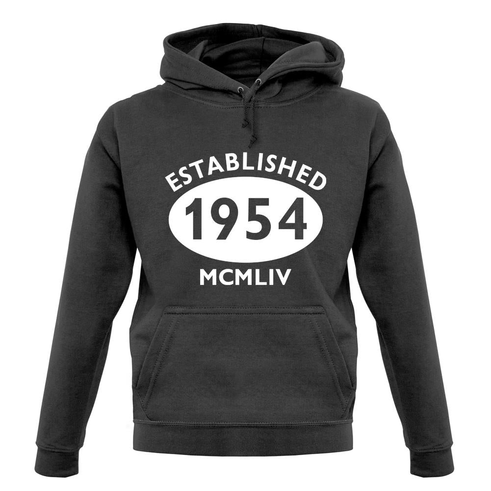 Established 1954 Roman Numerals unisex hoodie Established 1954 Roman Numerals unisex hoodie