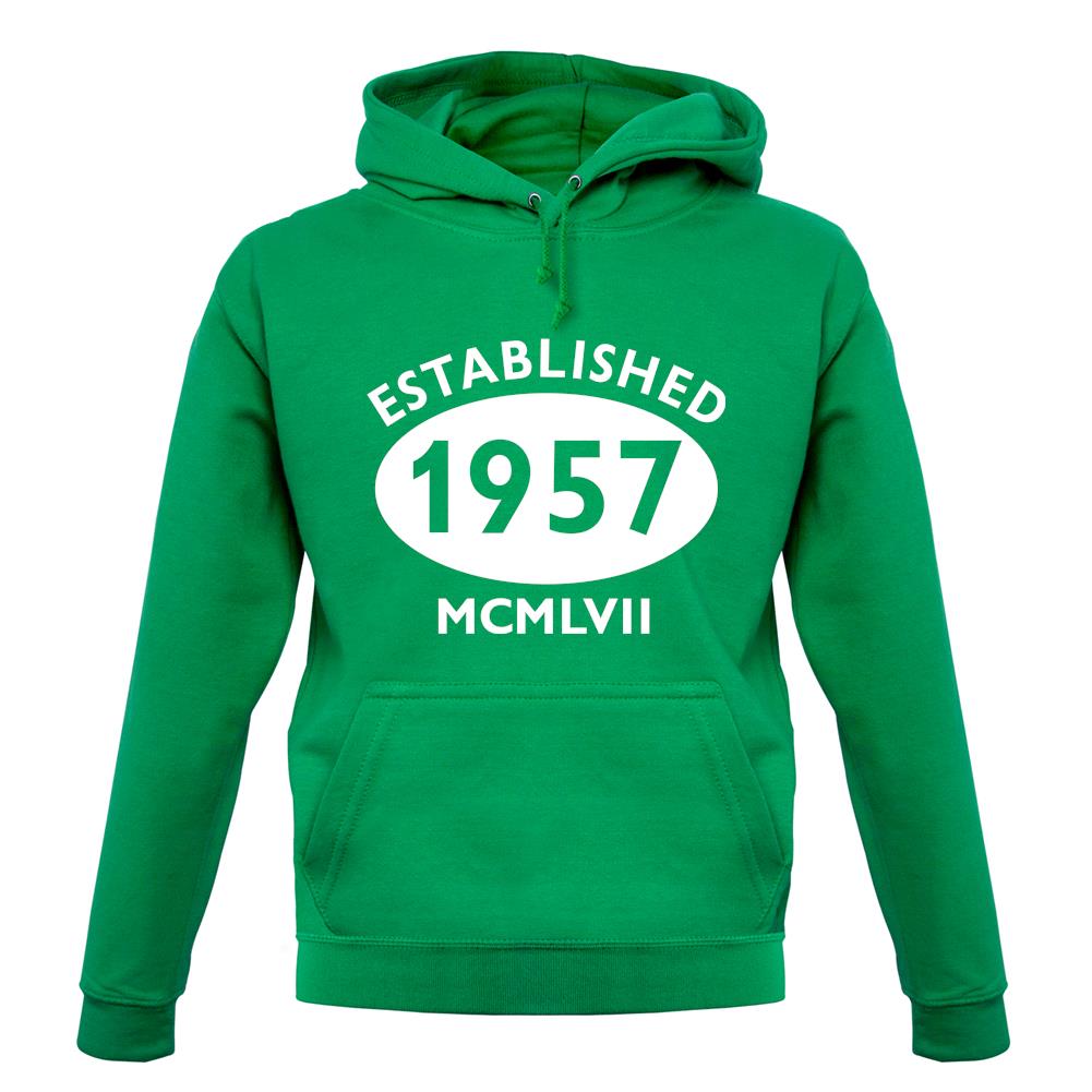 Established 1957 Roman Numerals unisex hoodie Established 1957 Roman Numerals unisex hoodie
