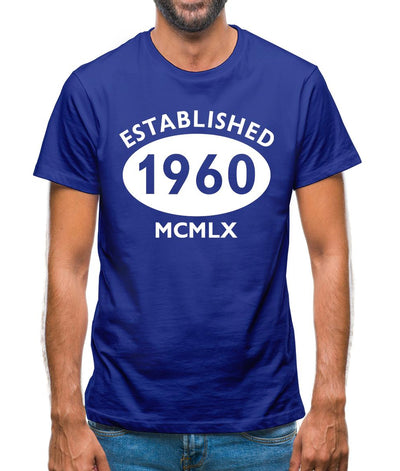 Established 1960 Roman Numerals Mens T-Shirt