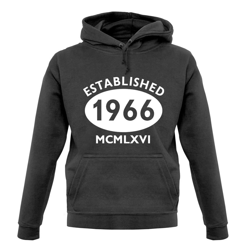 Established 1966 Roman Numerals unisex hoodie Established 1966 Roman Numerals unisex hoodie