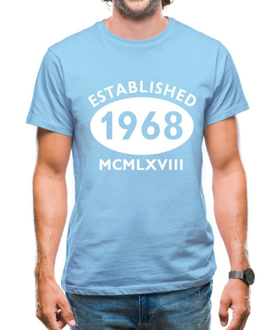 Established 1968 Roman Numerals Mens T-Shirt