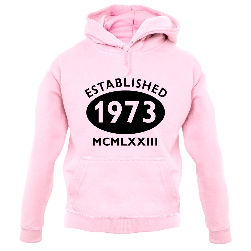 Established 1973 Roman Numerals unisex hoodie Established 1973 Roman Numerals unisex hoodie