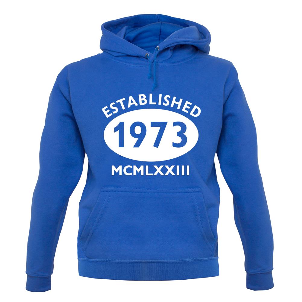 Established 1973 Roman Numerals unisex hoodie Established 1973 Roman Numerals unisex hoodie