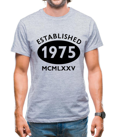 Established 1975 Roman Numerals Mens T-Shirt