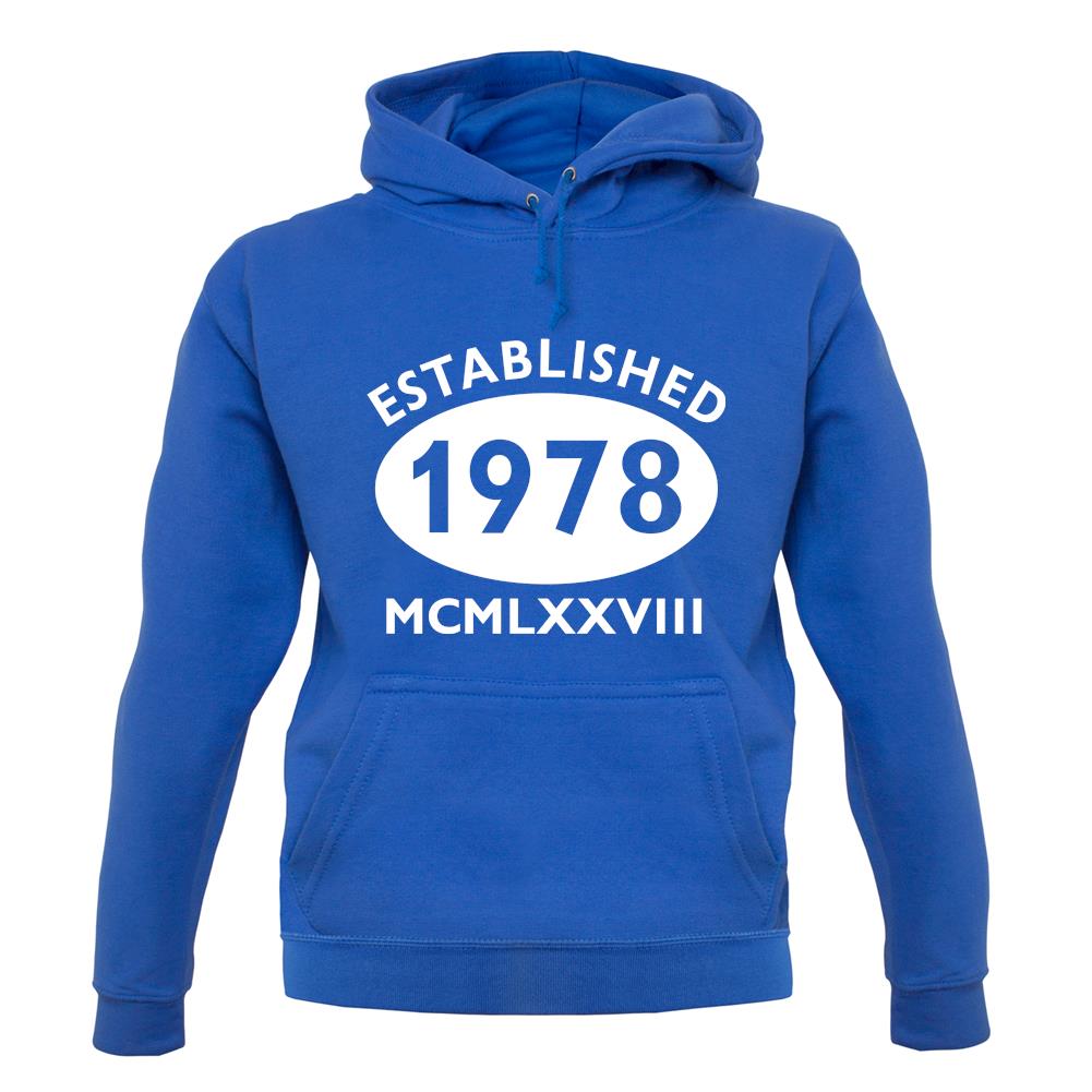 Established 1978 Roman Numerals unisex hoodie Established 1978 Roman Numerals unisex hoodie