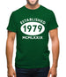 Established 1979 Roman Numerals Mens T-Shirt Established 1979 Roman Numerals Mens T-Shirt