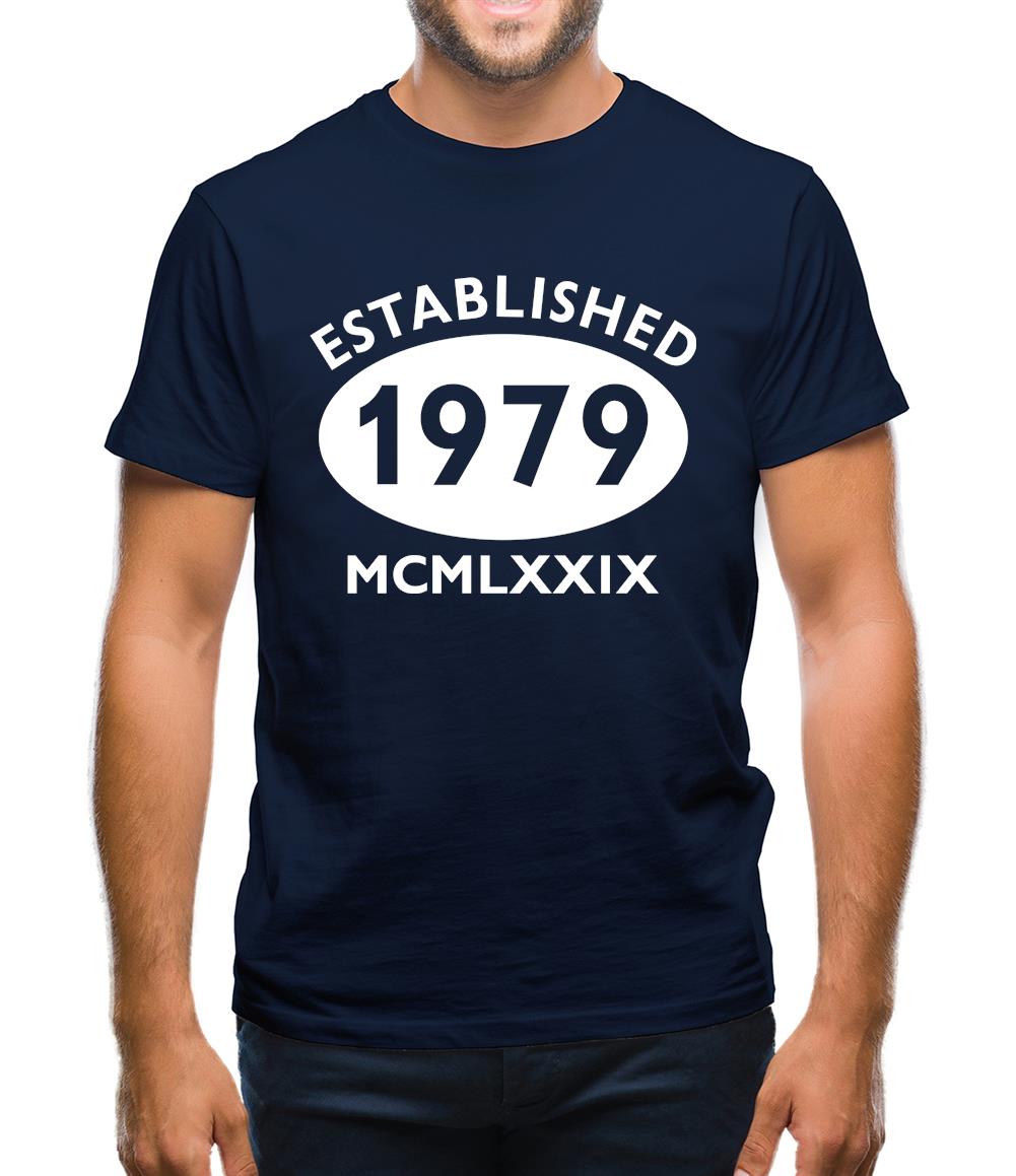 Established 1979 Roman Numerals Mens T-Shirt