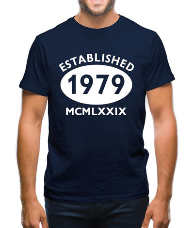 Established 1979 Roman Numerals Mens T-Shirt