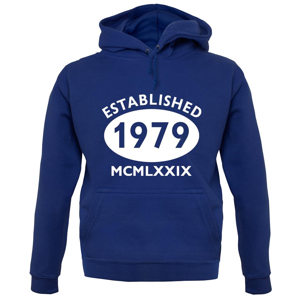 Established 1979 Roman Numerals unisex hoodie Established 1979 Roman Numerals unisex hoodie