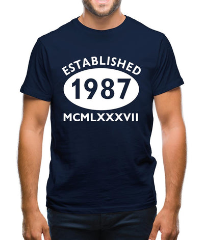Established 1987 Roman Numerals Mens T-Shirt