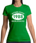 Established 1988 Roman Numerals Womens T-Shirt Established 1988 Roman Numerals Womens T-Shirt