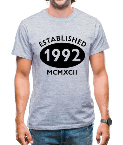 Established 1992 Roman Numerals Mens T-Shirt