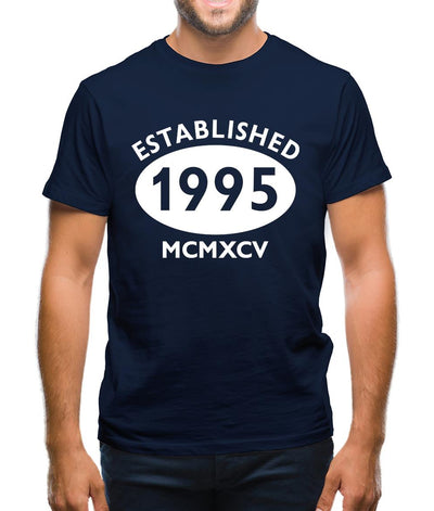 Established 1995 Roman Numerals Mens T-Shirt