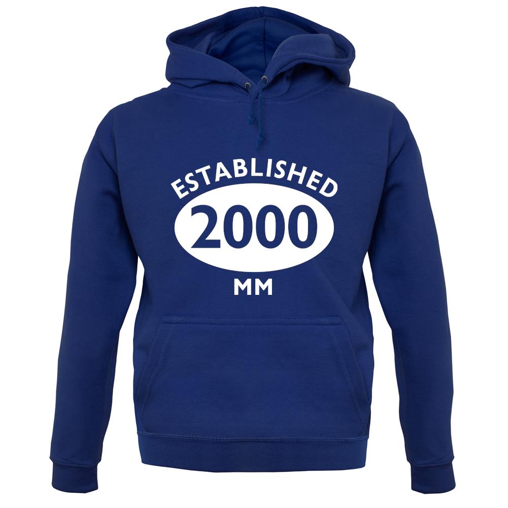 Established 2000 Roman Numerals unisex hoodie Established 2000 Roman Numerals unisex hoodie