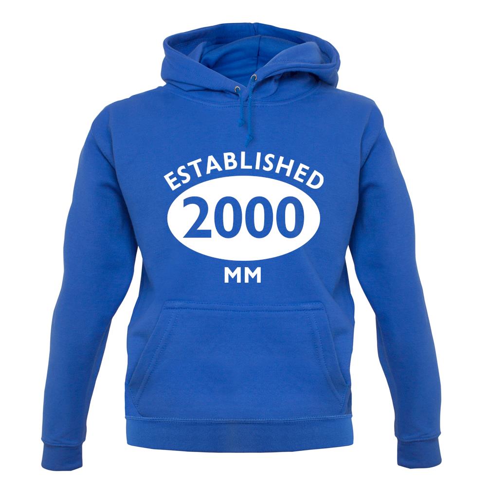 Established 2000 Roman Numerals unisex hoodie Established 2000 Roman Numerals unisex hoodie