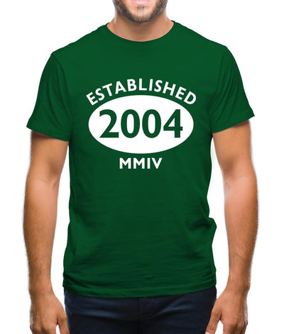 Established 2004 Roman Numerals Mens T-Shirt