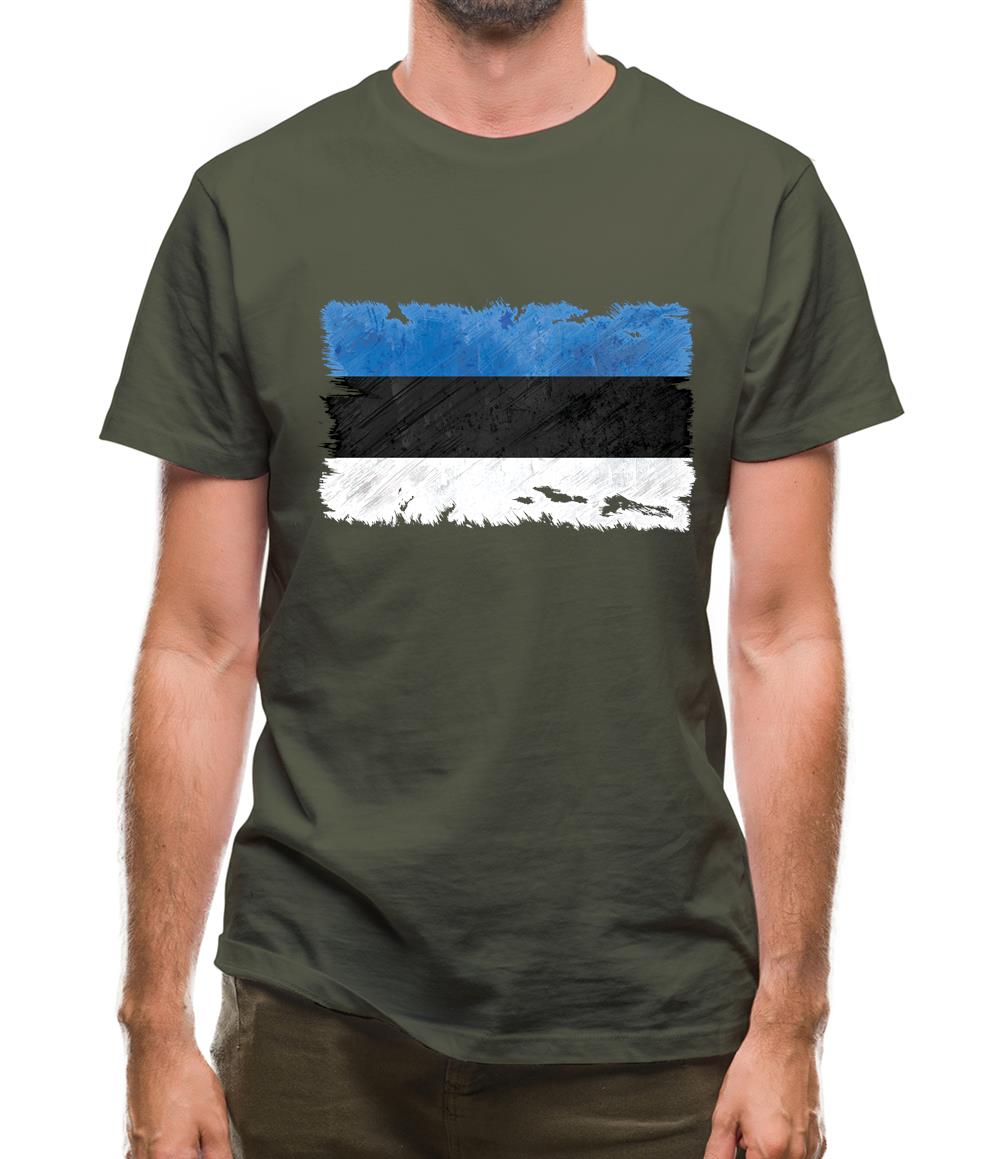 Estonia Grunge Style Flag Mens T-Shirt Estonia Grunge Style Flag Mens T-Shirt