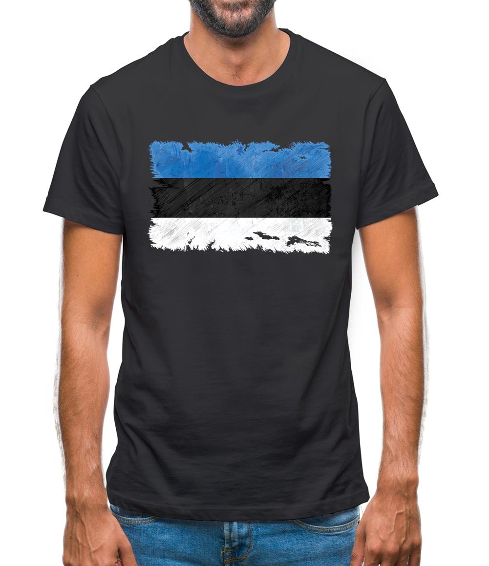 Estonia Grunge Style Flag Mens T-Shirt Estonia Grunge Style Flag Mens T-Shirt