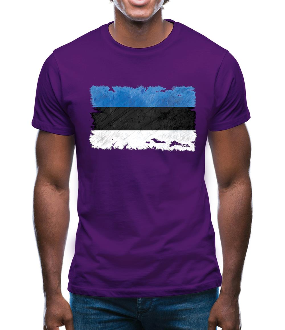 Estonia Grunge Style Flag Mens T-Shirt Estonia Grunge Style Flag Mens T-Shirt