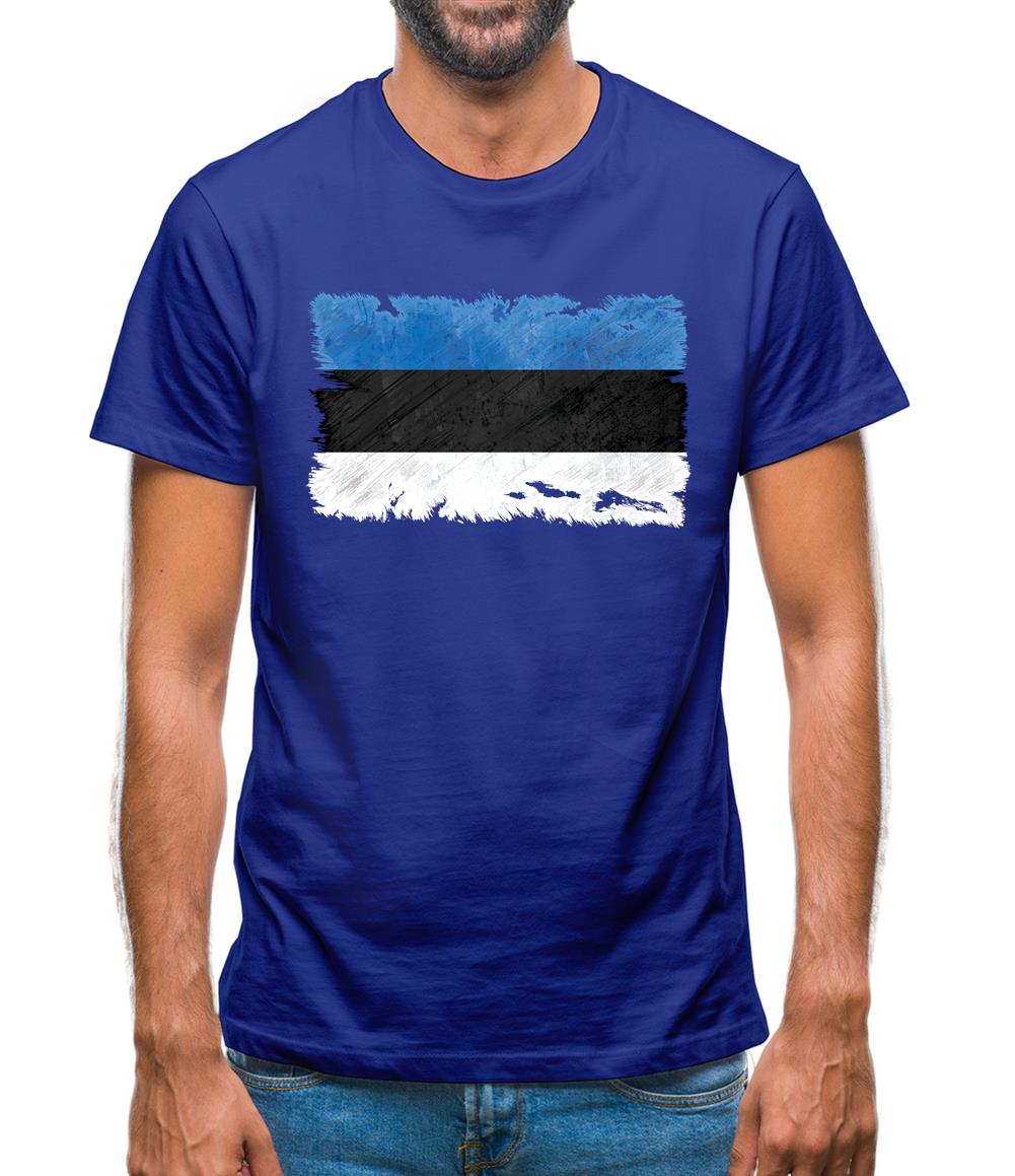 Estonia Grunge Style Flag Mens T-Shirt Estonia Grunge Style Flag Mens T-Shirt