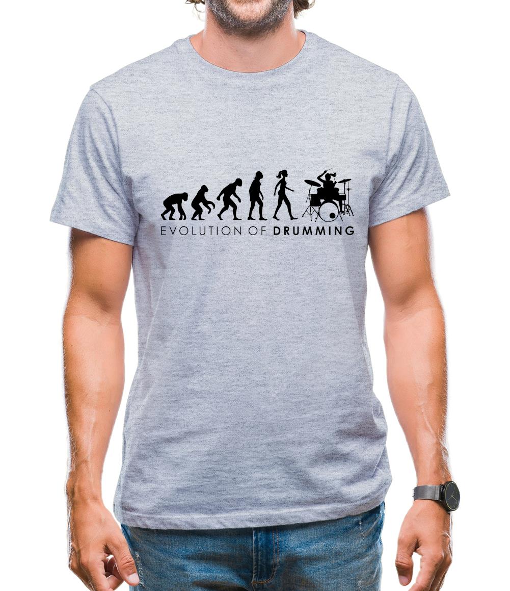 Evolution Of Woman Drumming Mens T-Shirt Evolution Of Woman Drumming Mens T-Shirt