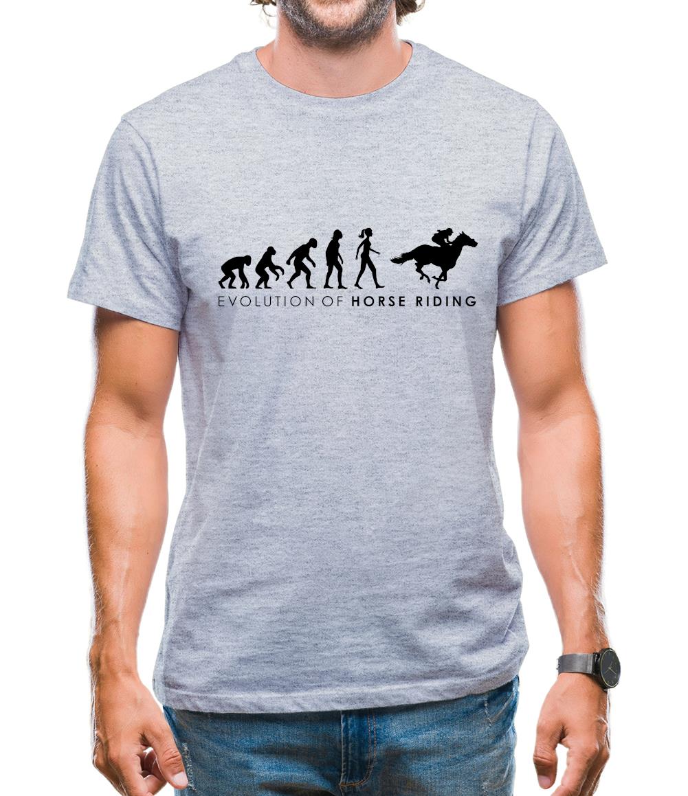 Evolution Of Woman Horse Riding Mens T-Shirt Evolution Of Woman Horse Riding Mens T-Shirt