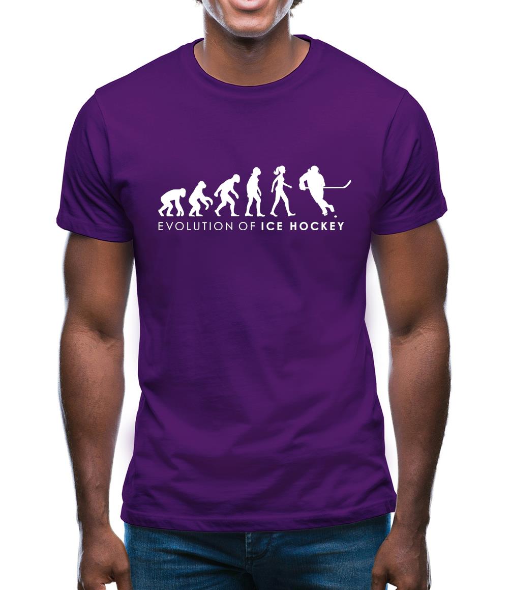 Evolution Of Woman Ice Hockey Mens T-Shirt Evolution Of Woman Ice Hockey Mens T-Shirt