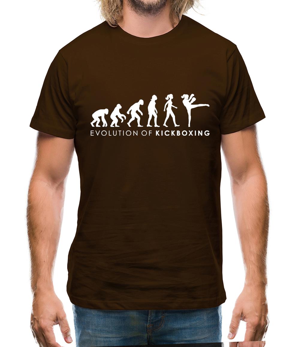 Evolution Of Woman Kickboxing Mens T-Shirt Evolution Of Woman Kickboxing Mens T-Shirt