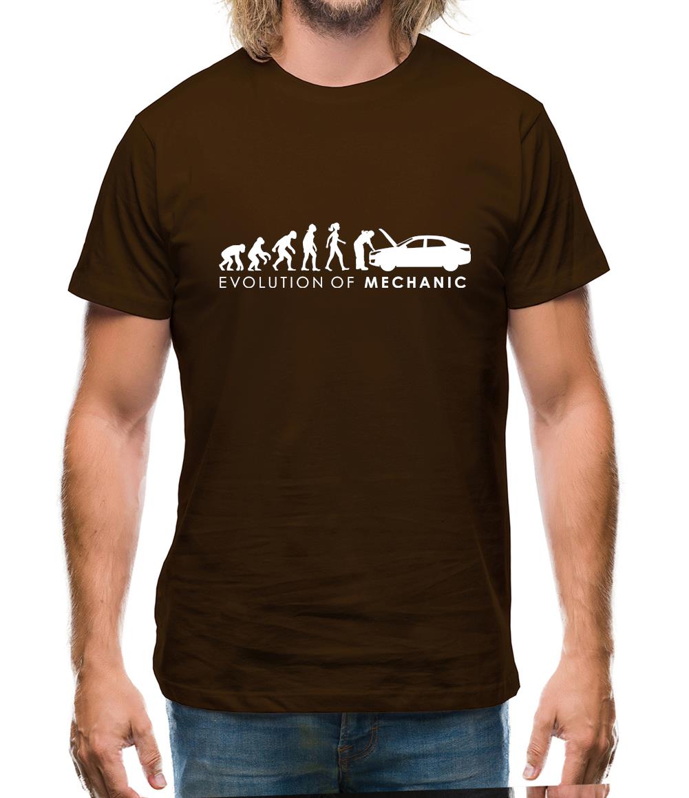 Evolution Of Woman Mechanic Mens T-Shirt Evolution Of Woman Mechanic Mens T-Shirt
