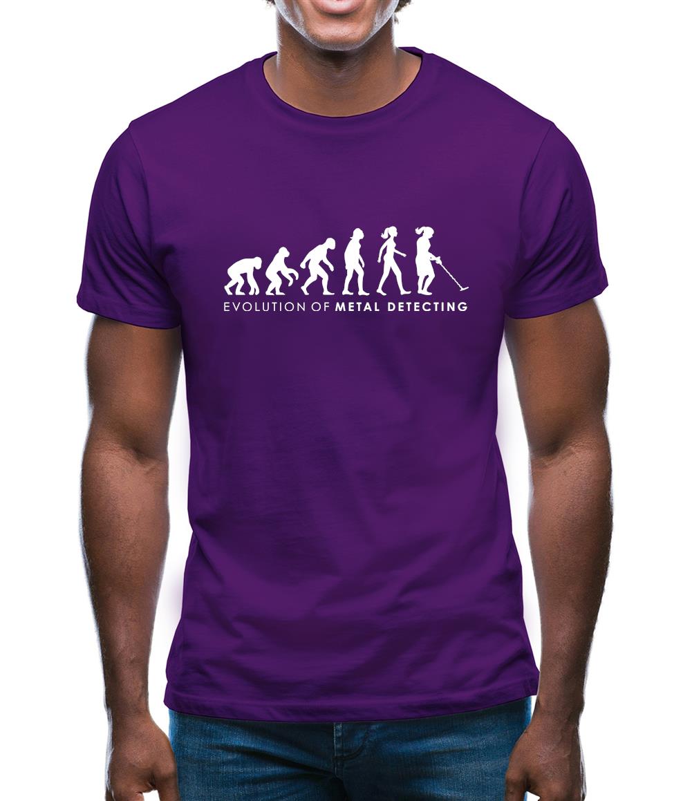 Evolution Of Woman Metal Detecting Mens T-Shirt Evolution Of Woman Metal Detecting Mens T-Shirt