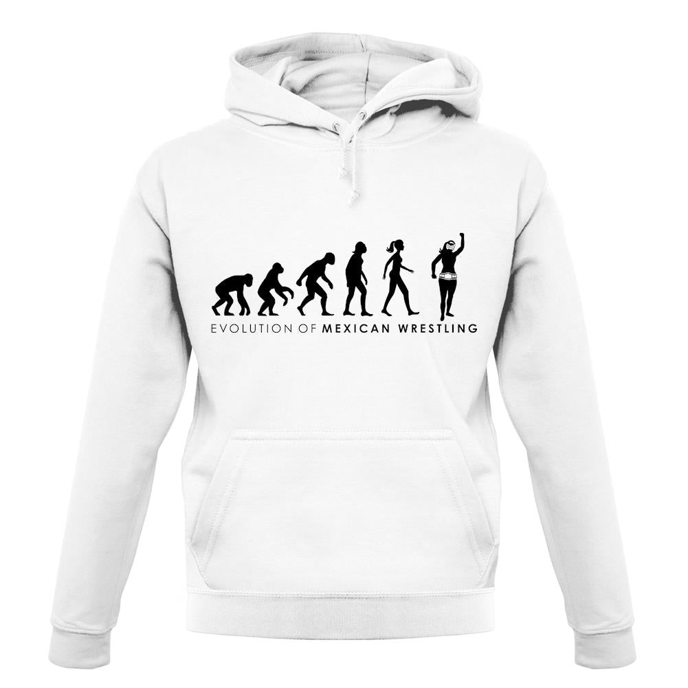 Evolution Of Woman Mexican Wrestler unisex hoodie Evolution Of Woman Mexican Wrestler unisex hoodie