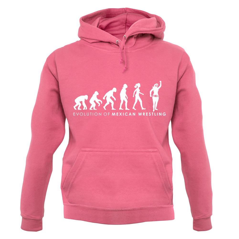 Evolution Of Woman Mexican Wrestler unisex hoodie Evolution Of Woman Mexican Wrestler unisex hoodie