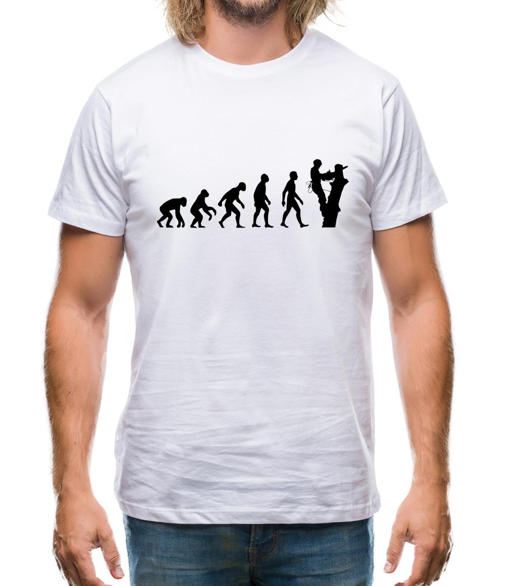 Evolution Of Man Tree Surgeon Mens T-Shirt Evolution Of Man Tree Surgeon Mens T-Shirt