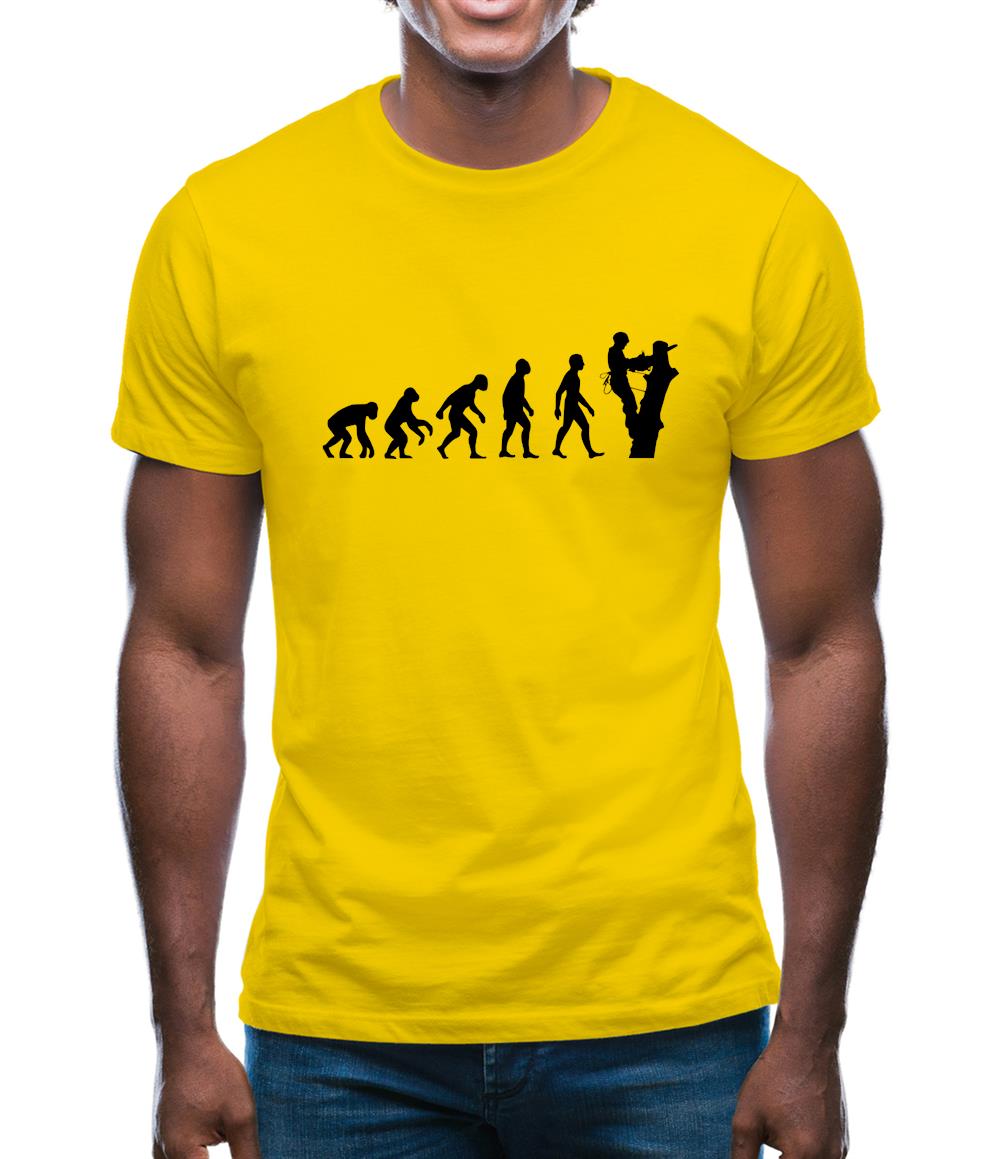 Evolution Of Man Tree Surgeon Mens T-Shirt Evolution Of Man Tree Surgeon Mens T-Shirt