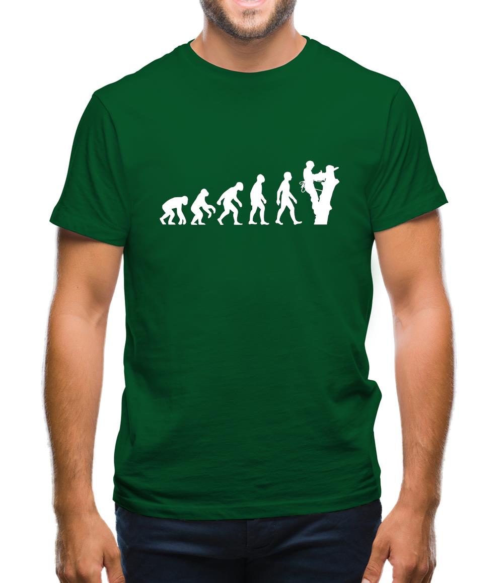 Evolution Of Man Tree Surgeon Mens T-Shirt Evolution Of Man Tree Surgeon Mens T-Shirt