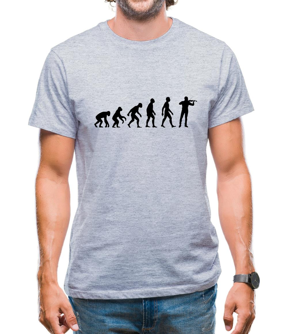 Evolution Of Man Violinist Mens T-Shirt Evolution Of Man Violinist Mens T-Shirt