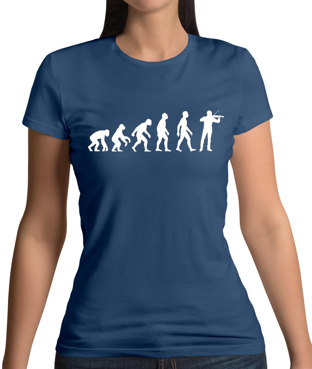 Evolution Of Man Violinist Womens T-Shirt Evolution Of Man Violinist Womens T-Shirt