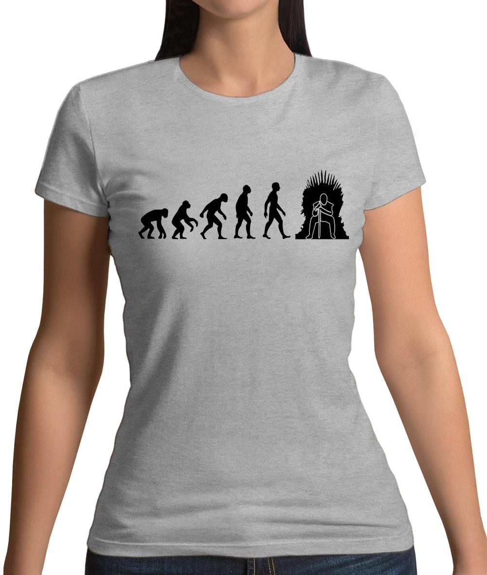 Evolution Iron Throne Womens T-Shirt Evolution Iron Throne Womens T-Shirt