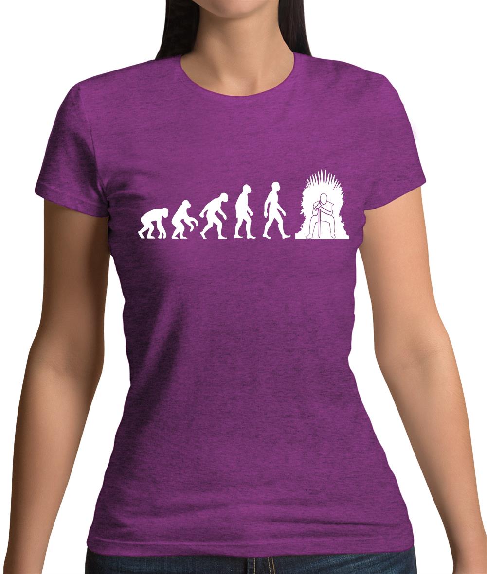Evolution Iron Throne Womens T-Shirt Evolution Iron Throne Womens T-Shirt