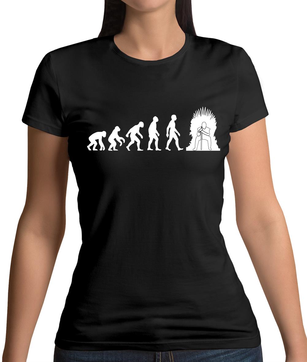 Evolution Iron Throne Womens T-Shirt Evolution Iron Throne Womens T-Shirt