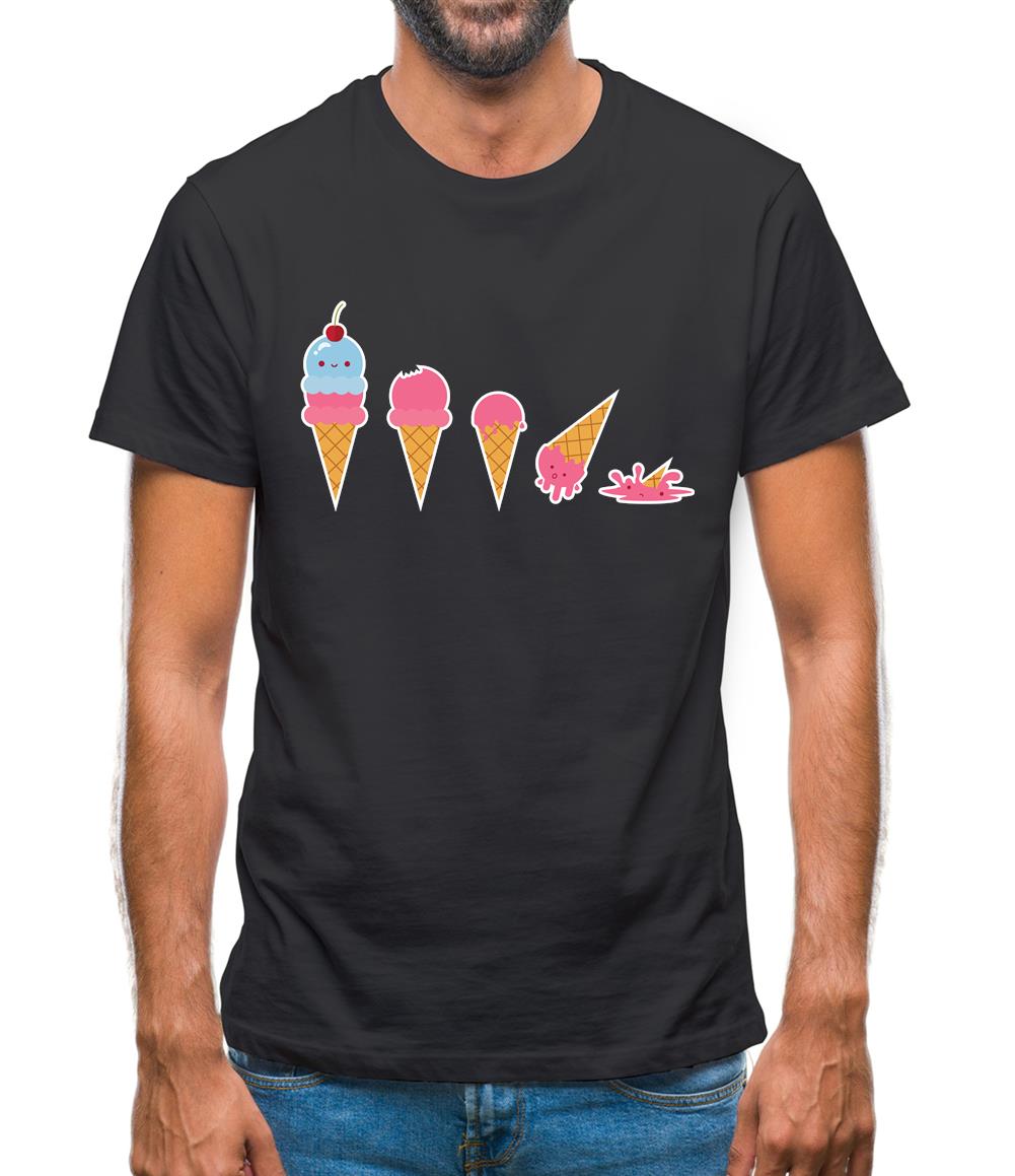 Evolution Of Ice Cream Mens T-Shirt Evolution Of Ice Cream Mens T-Shirt