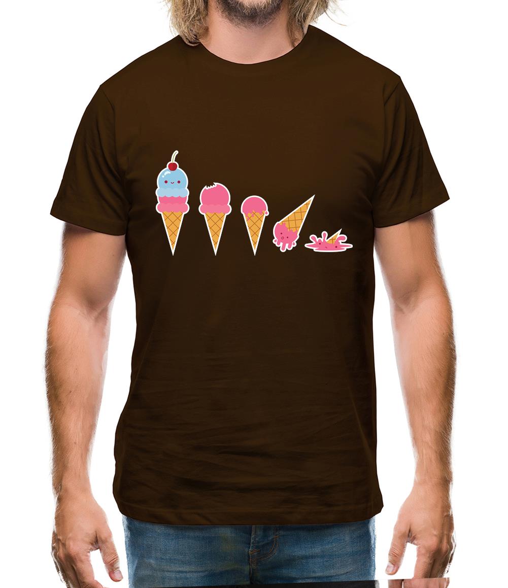 Evolution Of Ice Cream Mens T-Shirt Evolution Of Ice Cream Mens T-Shirt