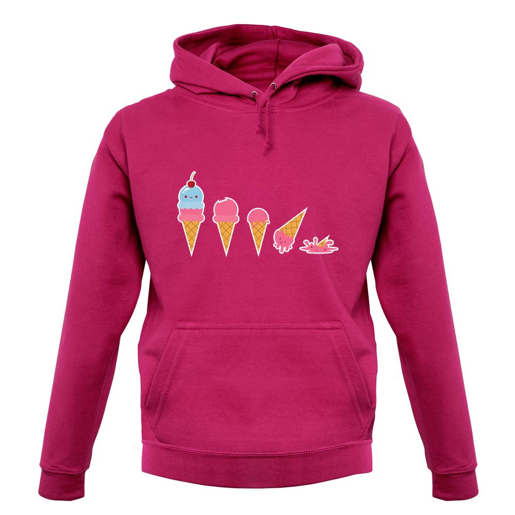 Evolution Of Ice Cream unisex hoodie Evolution Of Ice Cream unisex hoodie